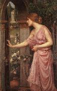 John William Waterhouse Psyche Opening the Door into Cupid Garden oil painting reproduction